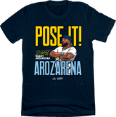 Randy Arozarena -Pose It navy T-shirt In The Clutch